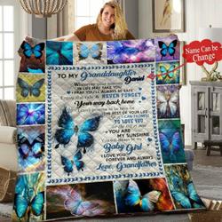 Butterfly Personalized Quilt Blanket Hhh010601Nh and Home Decor