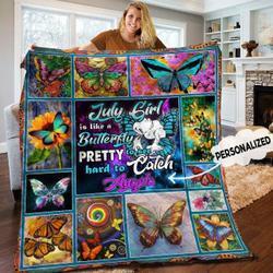 Butterfly Personalized Quilt Blanket Hhh300535Tn and Home Decor
