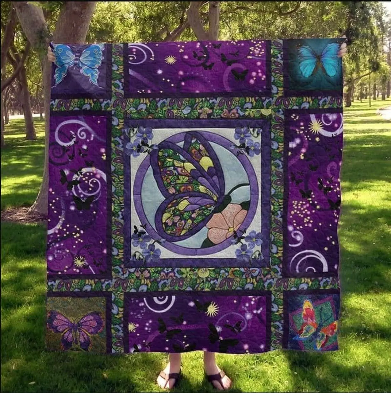 Butterfly Quilt Blanket Dhc13123720Vt and Home Decor