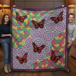 Butterfly Quilt Blanket Dth240701Hd and Home Decor