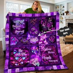 Butterfly Wp Personalized Name Quilt tt and Home Decor