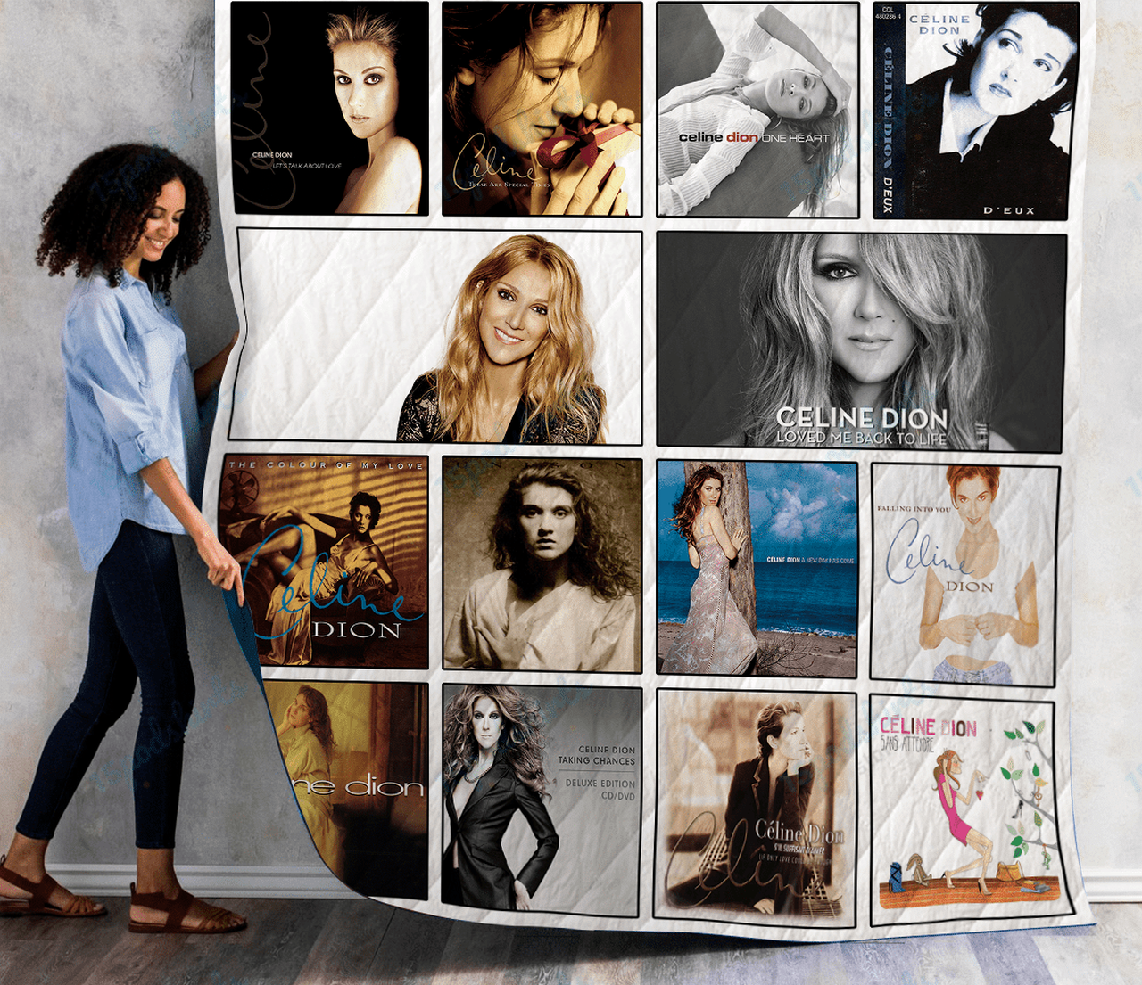 C Line Dion Quilt Blanket For Fans New and Home Decor