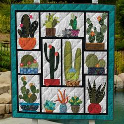 Cactus Dth171055Hd Quilt Blanket and Home Decor