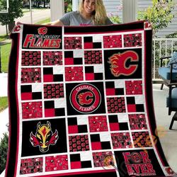 Calgary Flames Blanket TH0107 Quilt and Home Decor