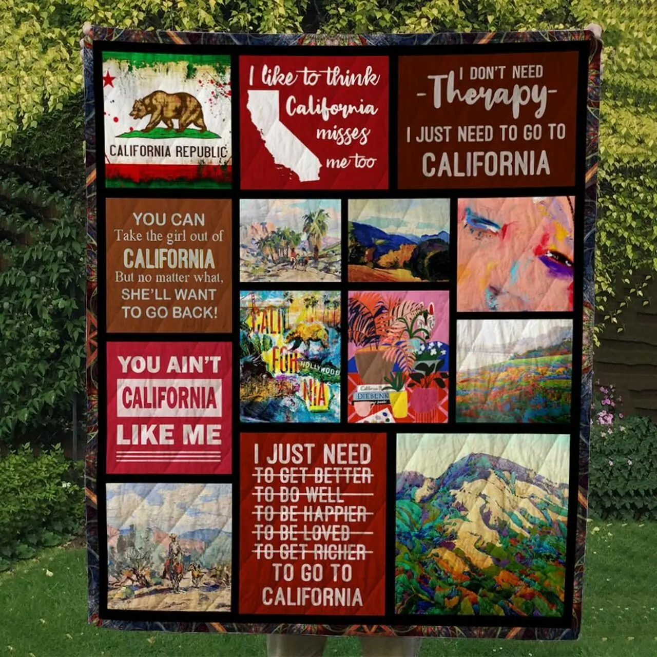 California Cl14100045Mdq Quilt Blanket and Home Decor