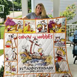 Calvin And Hobbes Quilt Blanket and Home Decor