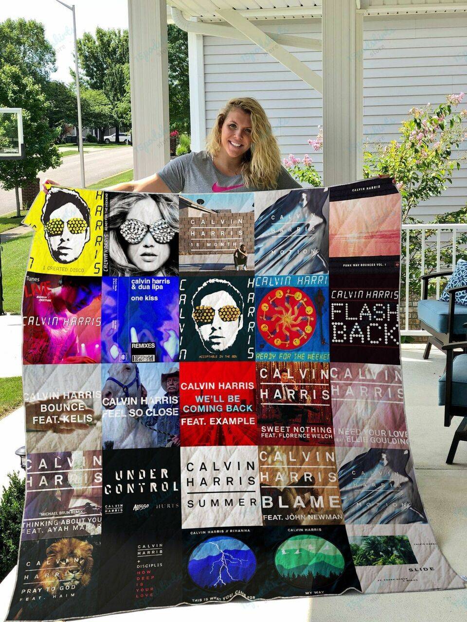Calvin Harris Quilt Blanket and Home Decor