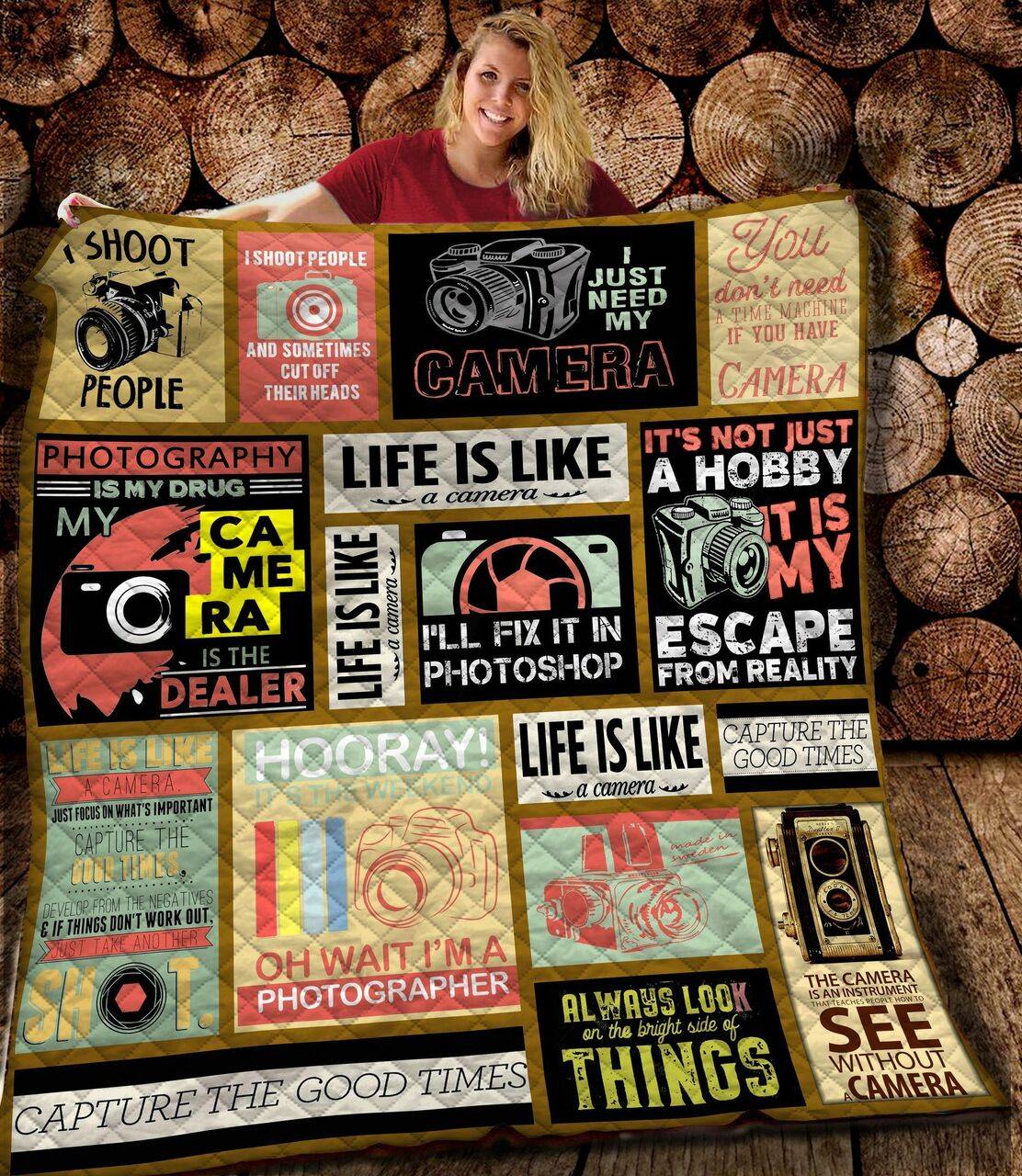 Camera Quilt Blanket C9B200204NM and Home Decor