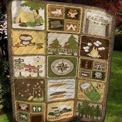 Camping Activies Quilt Blanket Ver 2  Quilt and Home Decor