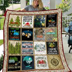 Camping Art Like Quilt Blanket and Home Decor