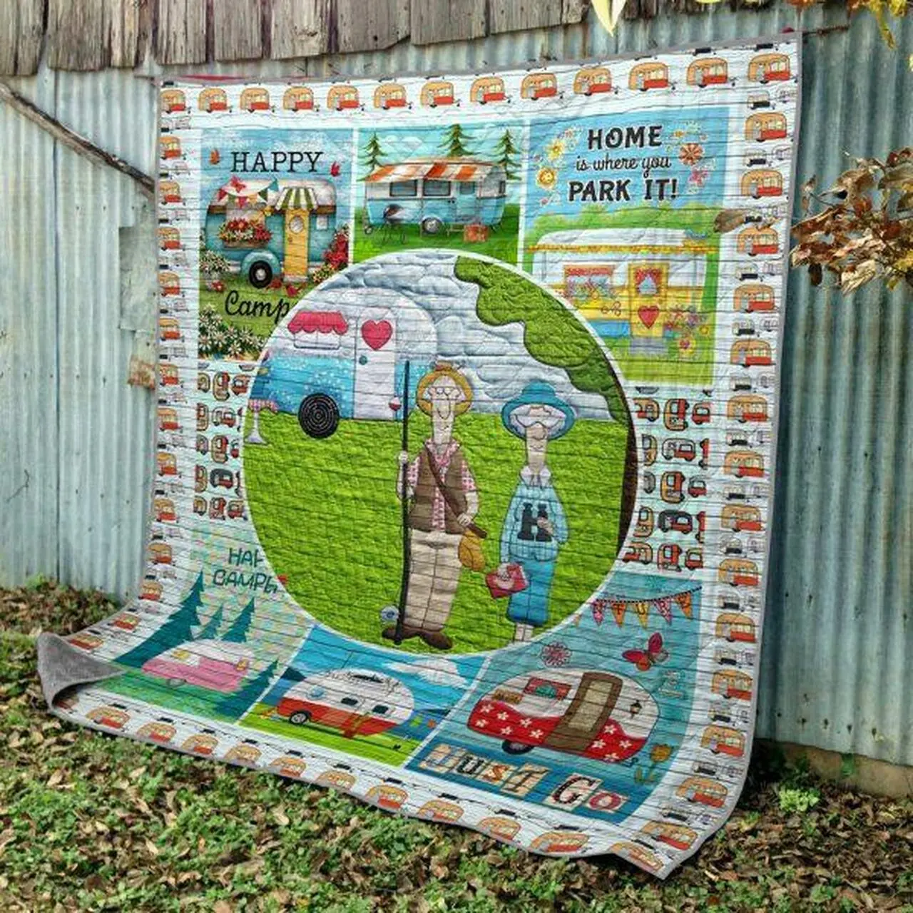 Camping Buddy Quilt Blanket Aa22 Quilt and Home Decor