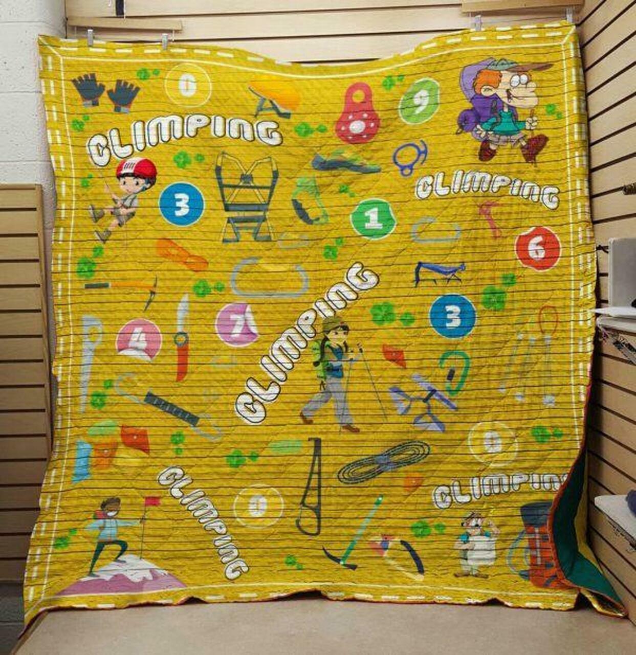 Camping Cartoon Quilt Design By Exrain and Home Decor