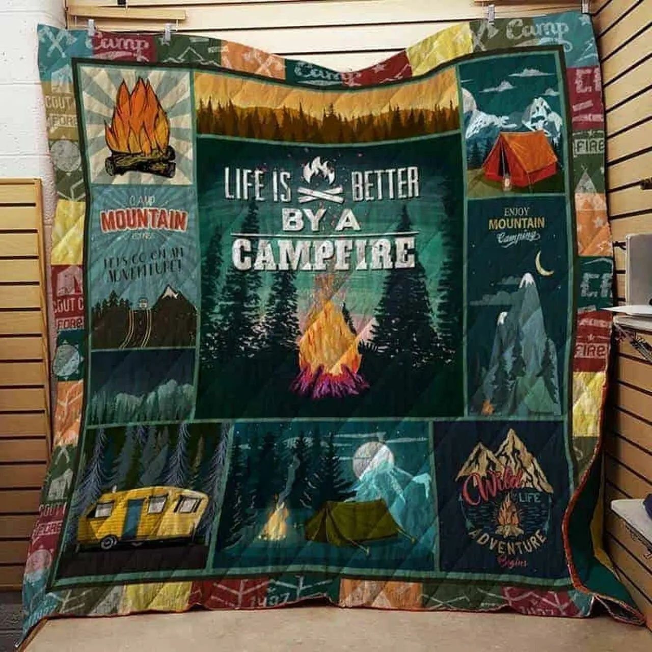 Camping Cla1610387Q Quilt Blanket and Home Decor