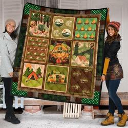 Camping Funny Gift For Camping Lover Quilt and Home Decor