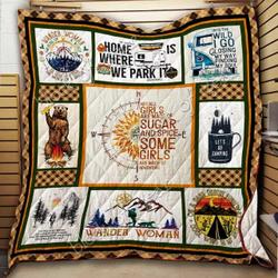 Camping Hur Quilt ou and Home Decor