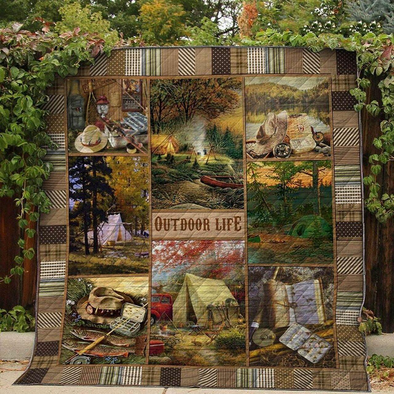 Camping Love Quilt Blanket ABC06011222 and Home Decor