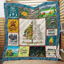 Camping Love Quilt Blanket ABC06011227 and Home Decor