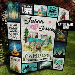 Camping Partner Personalized Quilt Blanket Bbb300565Sm and Home Decor