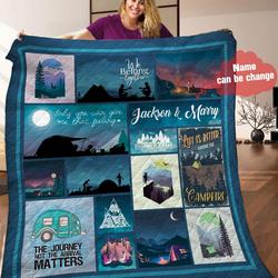Camping Personalized Quilt Blanket HHH080603NA and Home Decor