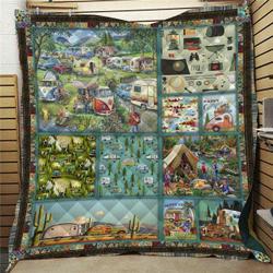 Camping Quilt Blanket ABC301107 and Home Decor