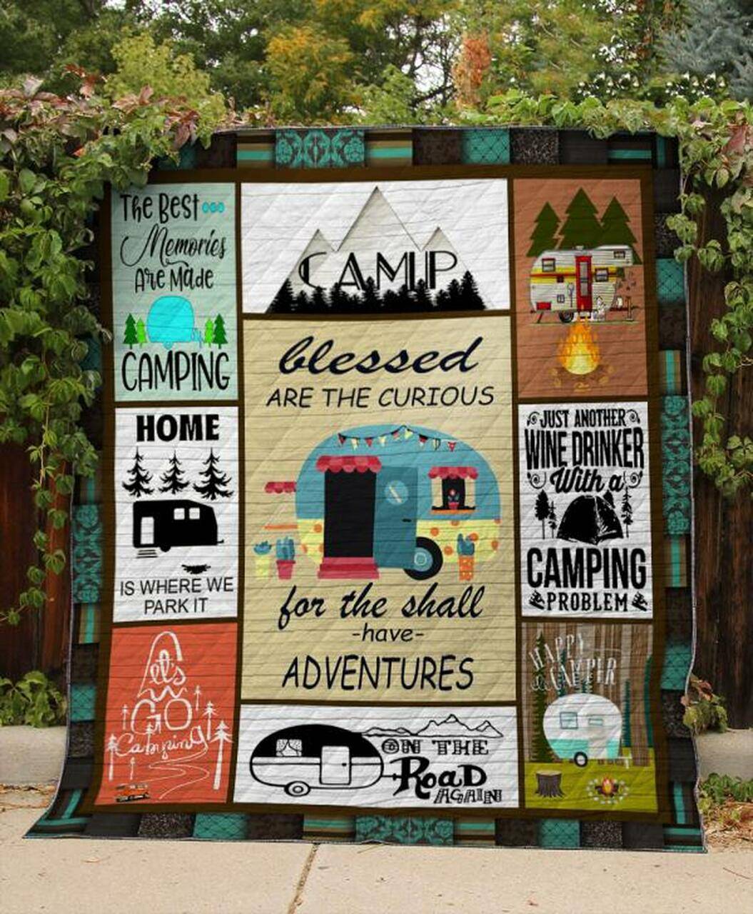Camping Quilt Blanket Ver 20 Quilt and Home Decor