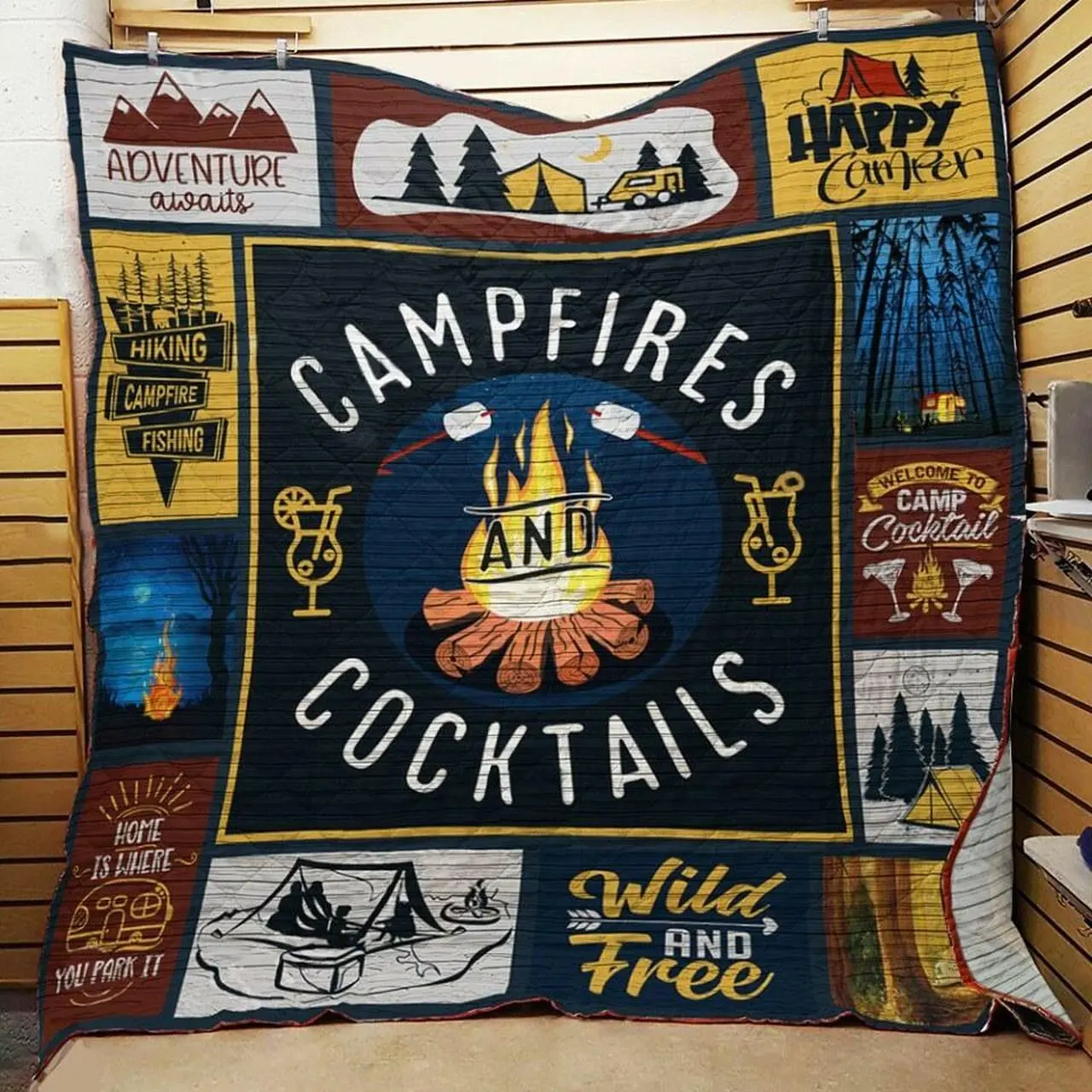 Camping Quilt -Tt41Mk-0608 Quilt and Home Decor