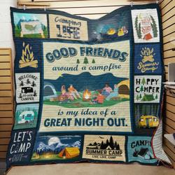 Camping Rules Quilt -V0108-7  Quilt and Home Decor