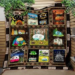 Camping Vintage Make Quilt Blanket ABC06011171 and Home Decor