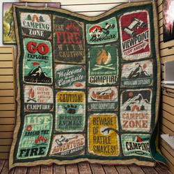 Camping Vintage Vein Quilt Blanket Dhc09121923Dd and Home Decor