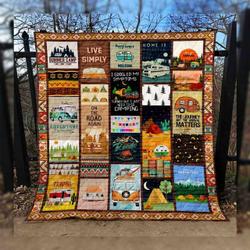 Camping Vintage Voice Quilt Blanket ABC06011173 and Home Decor