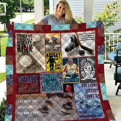 Canada Ice Hockey Quilt Blanket and Home Decor