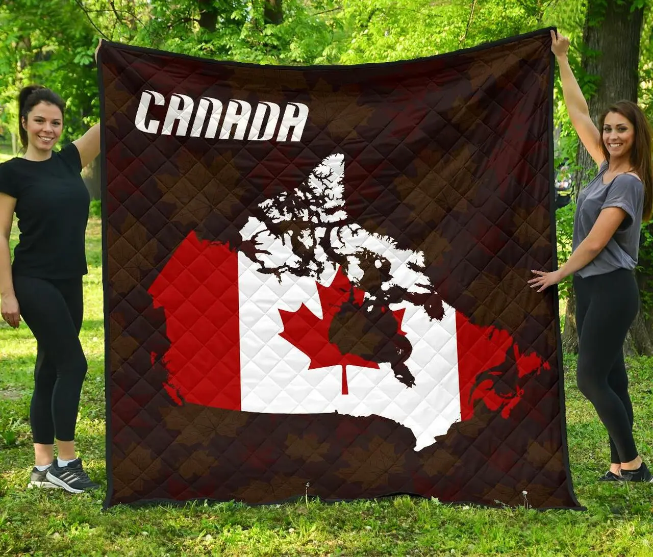 Canada Map Premium Quilt A6 Quilt and Home Decor