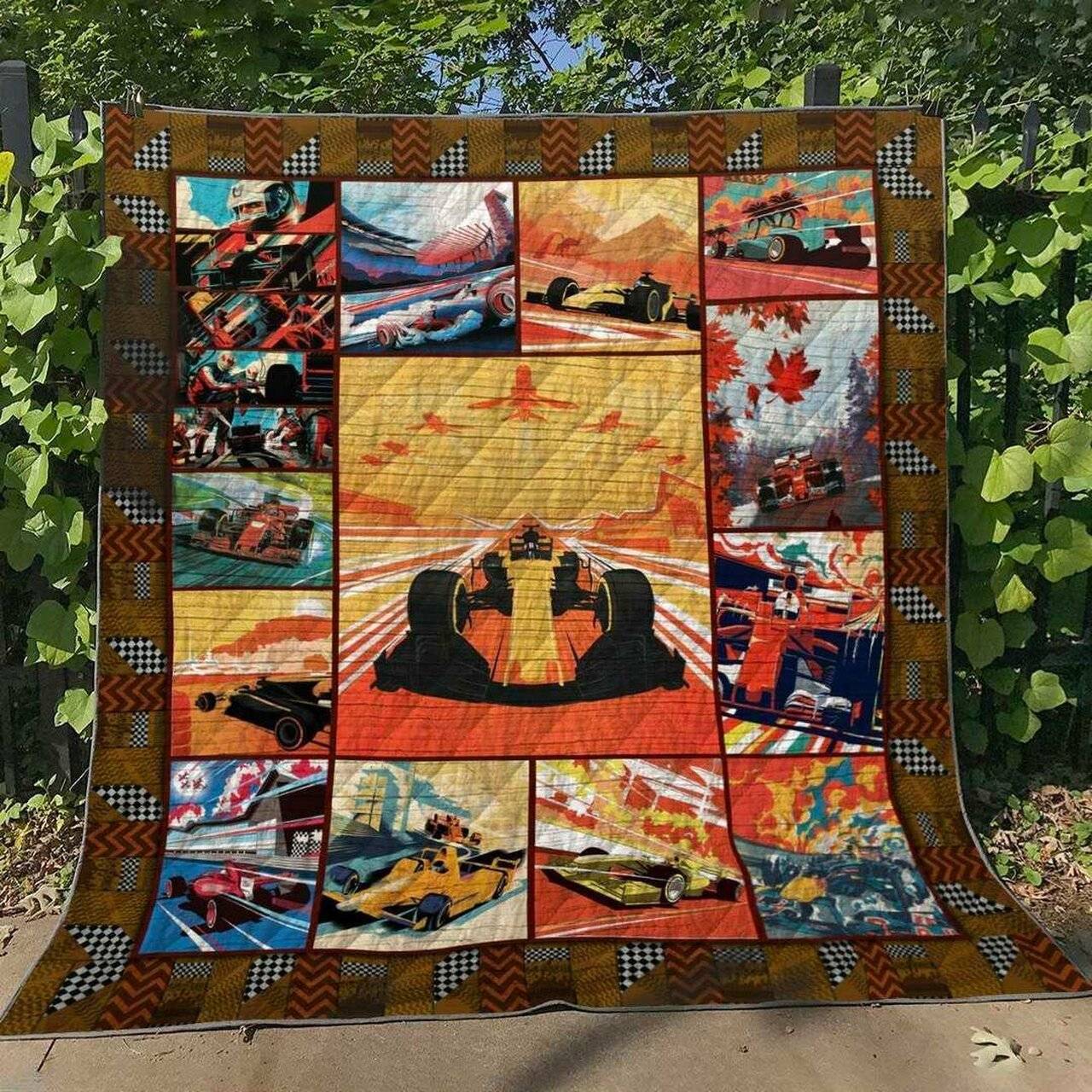 Car Racing Vb240508 Quilt Blanket and Home Decor