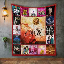 Cardi B Album Covers Quilt Blanket and Home Decor