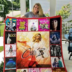 Cardi B Quilt Blanket and Home Decor