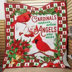 Cardinal Christmas Quilt Blanket ABC07112056 and Home Decor