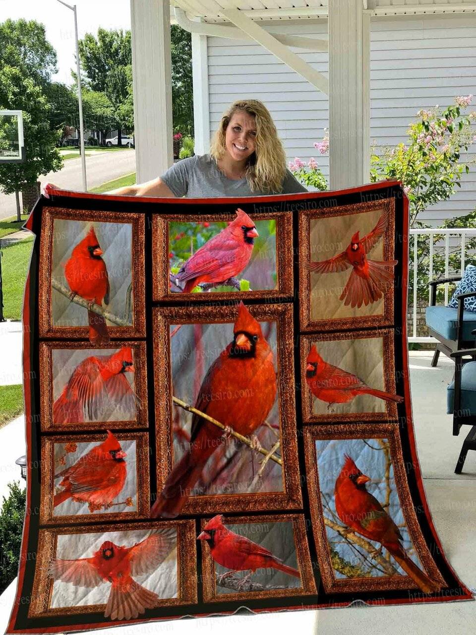 Cardinal Red Cardinal Ql Quilt Blanket Christmas Christmas Gifts Merry Christmas Holiday Gifts Gift Dhc03011178Dd and Home Decor