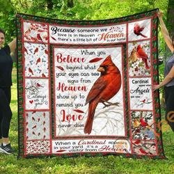 CARDINALS APPEAR Blanket TH0807 Quilt and Home Decor