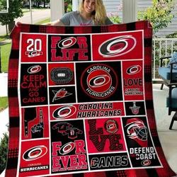 Carolina Huricanes Quilt Blanket 03 and Home Decor