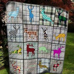 Cartoon Deer Quilt Blanket  Quilt and Home Decor
