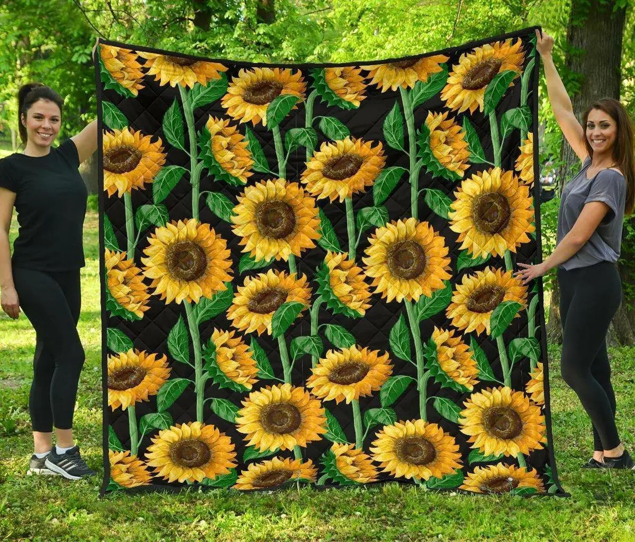 Cartoon Sunflower Cl12100125Mdq Quilt Blanket and Home Decor
