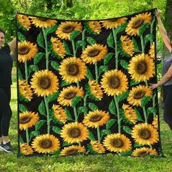 Cartoon Sunflower Cl12100125Mdq Quilt Blanket and Home Decor