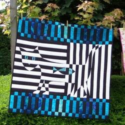 Cat And Fish Cla1010200Q Quilt Blanket and Home Decor