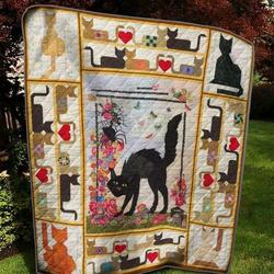 Cat And Spider Quilt Blanket  Quilt and Home Decor