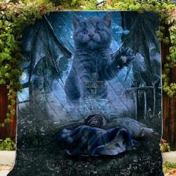 Cat Avenged Quilt Blanket Ver 2  Quilt and Home Decor