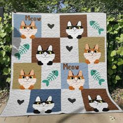 Cat Bt280606 Quilt Blanket and Home Decor