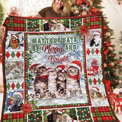 Cat Christmas Aaa161034Ta Quilt Blanket and Home Decor