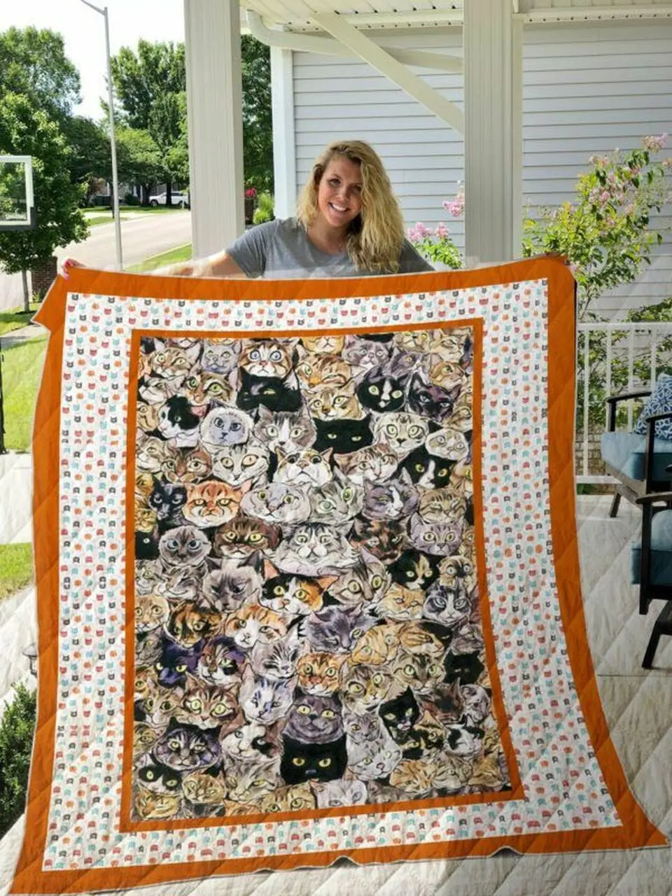 Cat Cl14100062Mdq Quilt Blanket and Home Decor