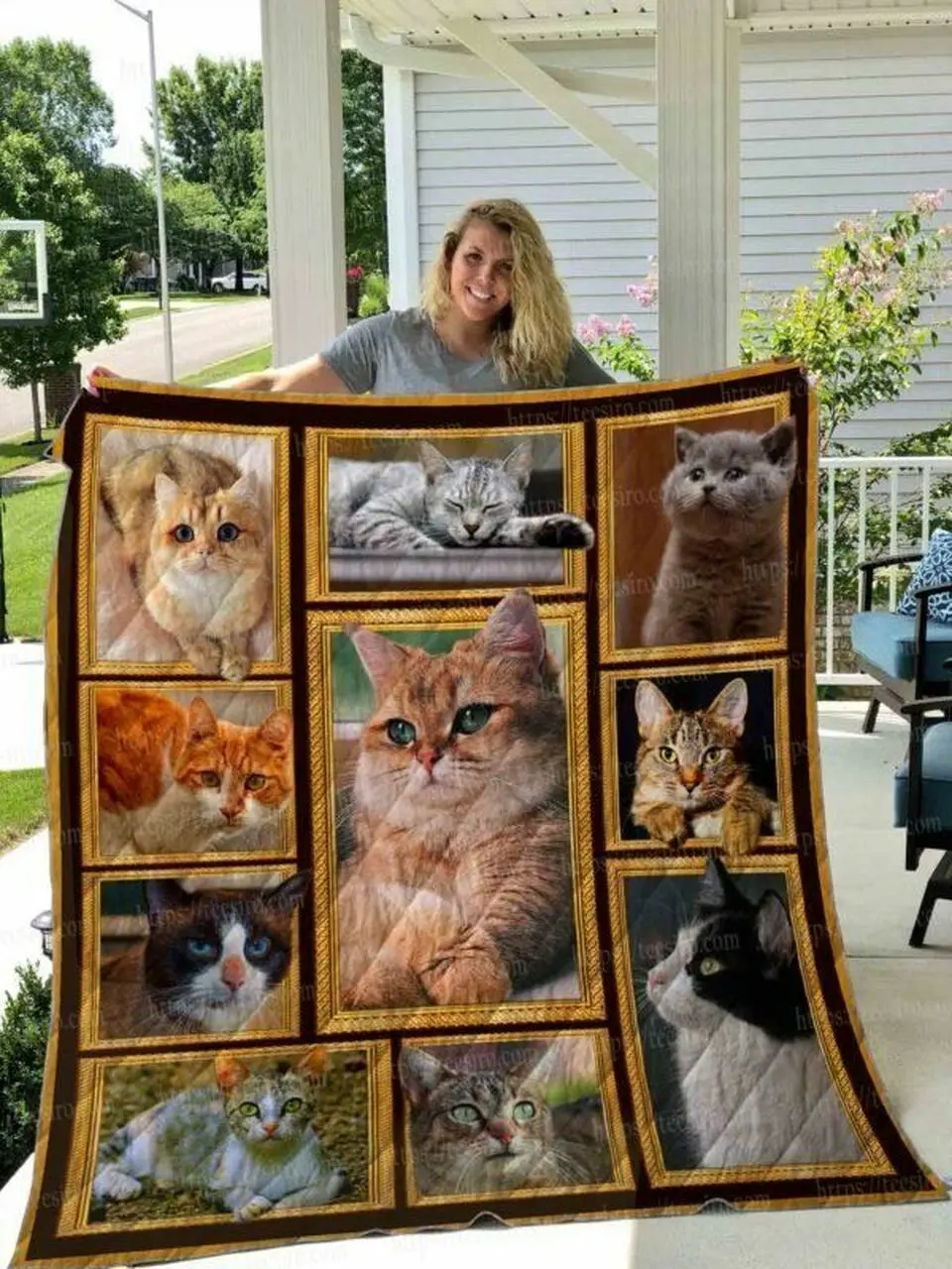 Cat Cl14100070Mdq Quilt Blanket and Home Decor
