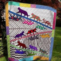 Cat Climbing Stairs Quilt Blanket  Quilt and Home Decor